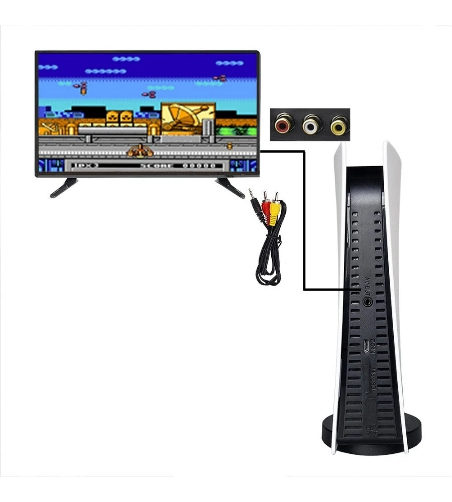 Console Game Station 5 con 200 Giochi Videogioco Retro' 2 Controller Cablati