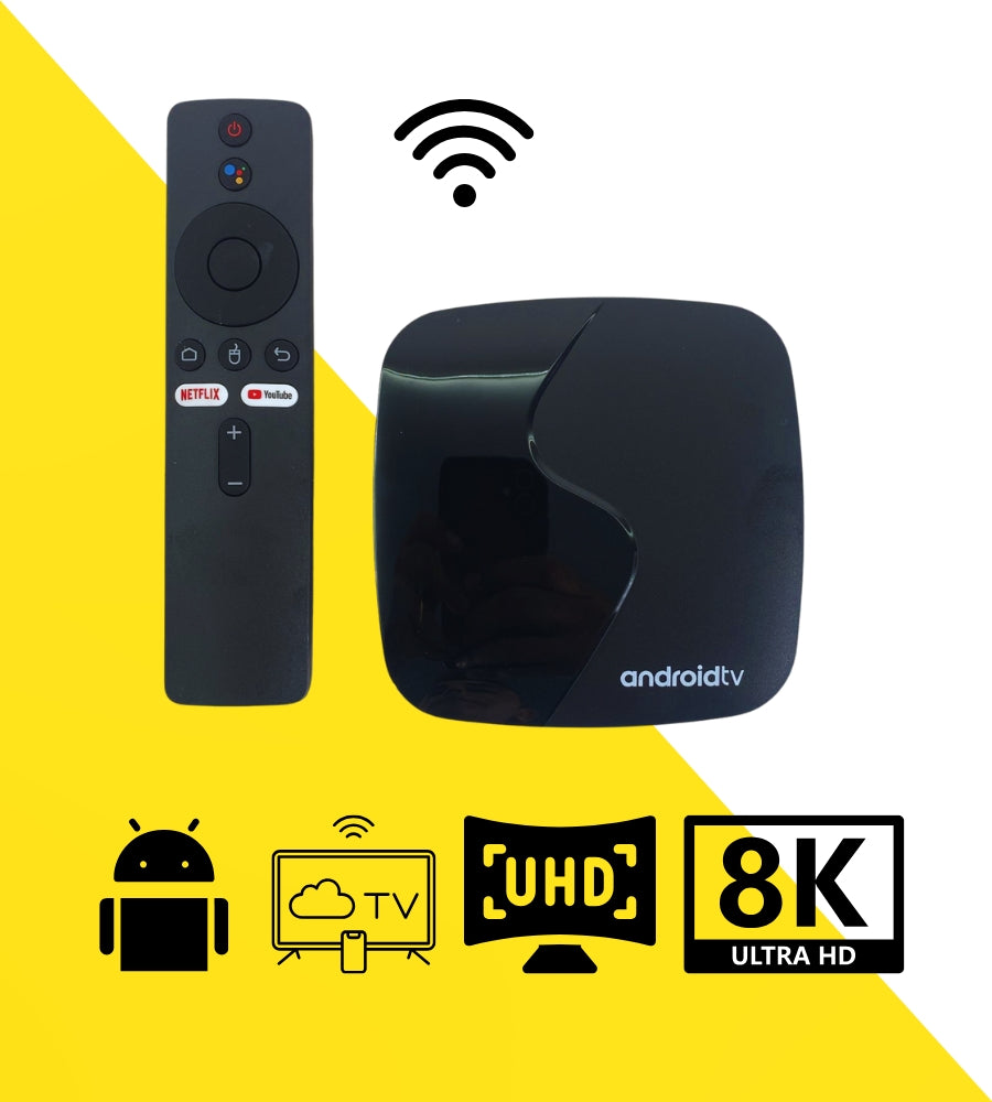 Android Smart TV Box WiFi UHD Tv Box Mini 8K QuadCore Full HD Ram 8GB + 64GB Rom