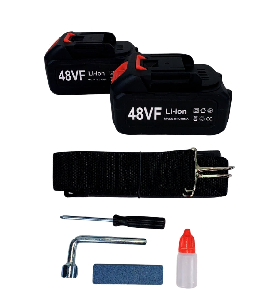 Kit Potatura Cesoia + Motosega 6" con Asta Telescopica a Snodo Doppia Batteria
