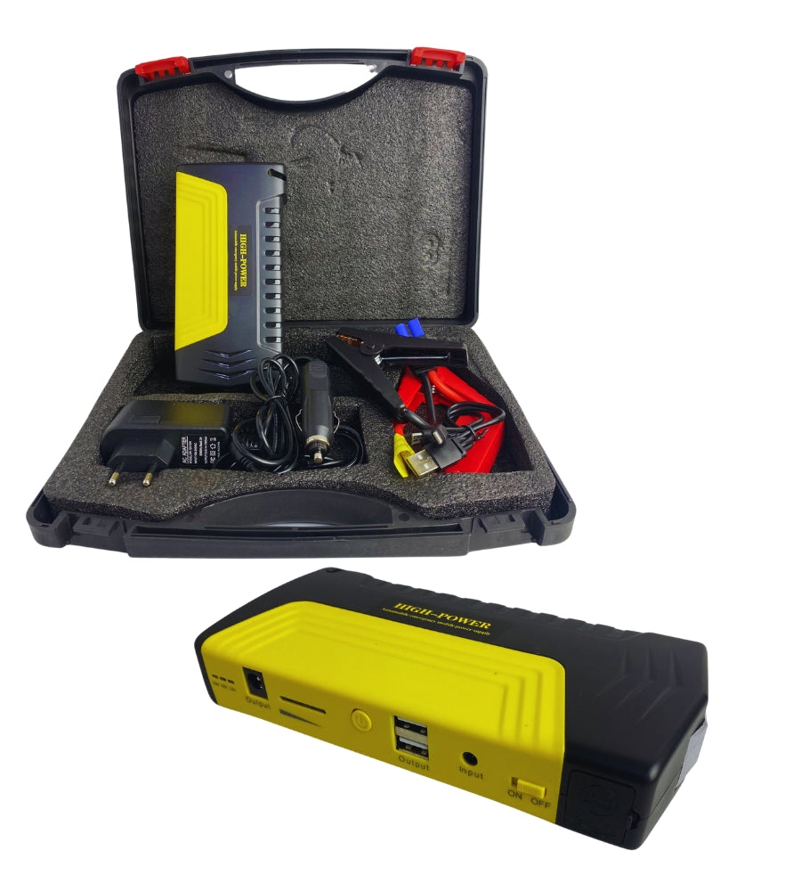 Avviatore Batteria Auto Jump starter Caricabatterie Portatile Emergenza Torcia