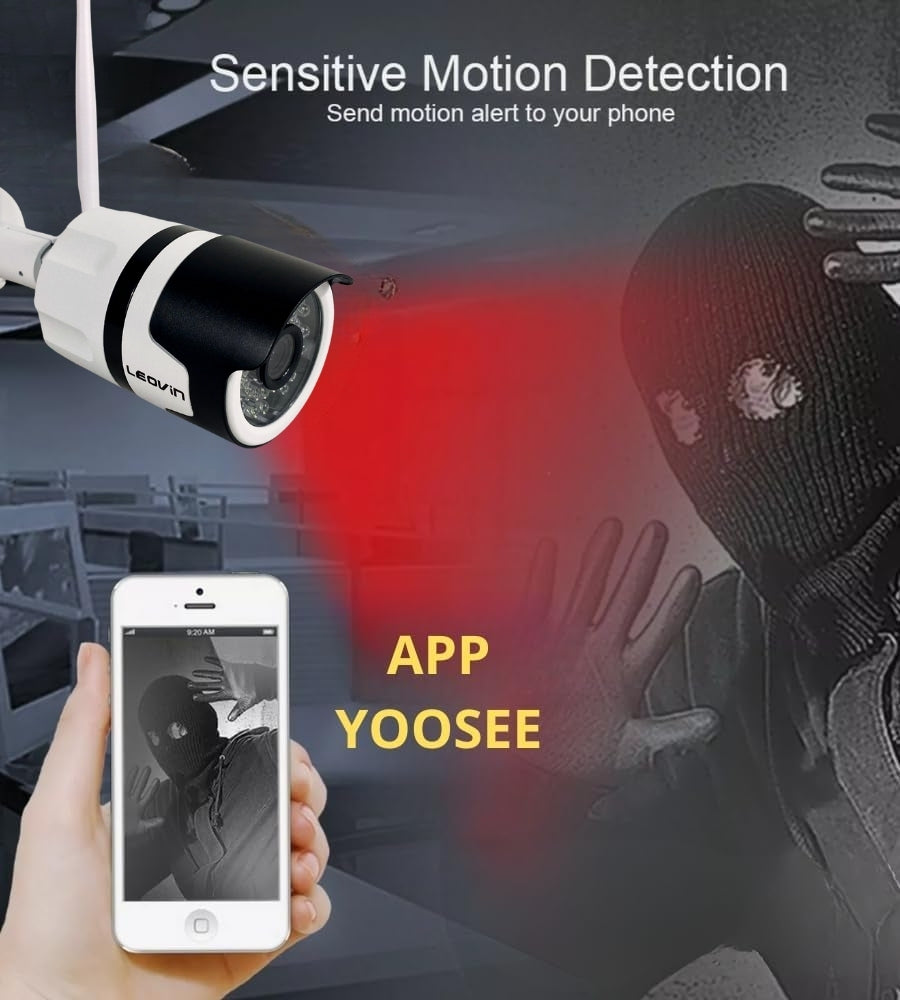 Telecamera IP Cam P2P WiFi SD Esterna Notturna Sorveglianza Smart App YOOSEE 1A