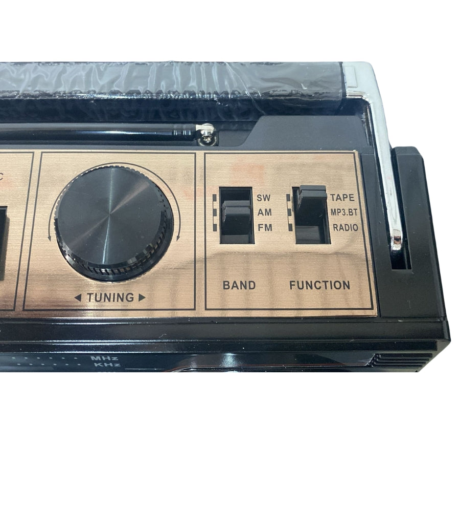 Stereo Portatile Bluetooth Boombox Radio Cassette REC Portatile o Cavo FM-AM