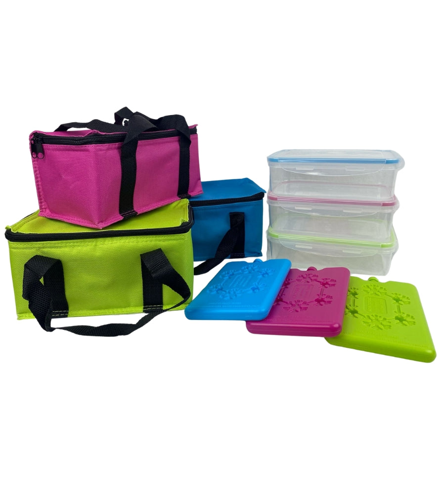 Borsa Termica con Contenitore Ermetico 1Lt e Freezerino Borsa Frigo Porta Pranzo