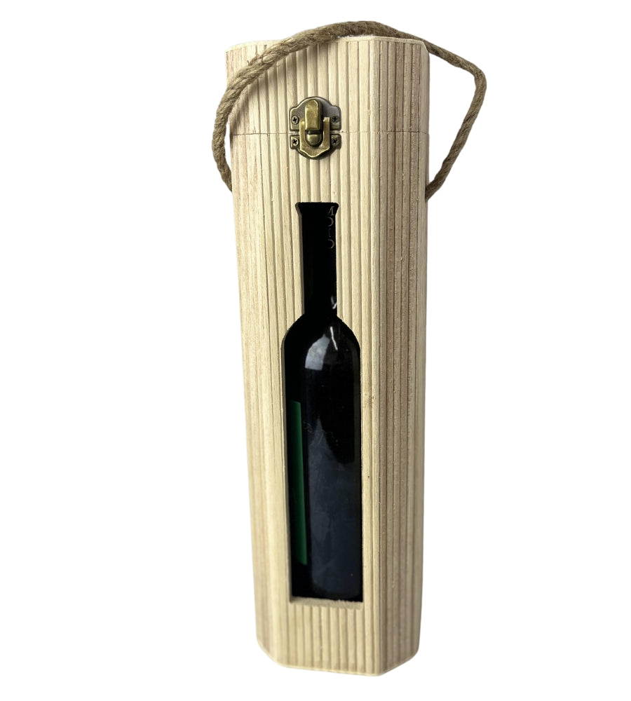 Cassetta Portabottiglie in Legno Verticale Scatola Bottiglie Vino Decoupage