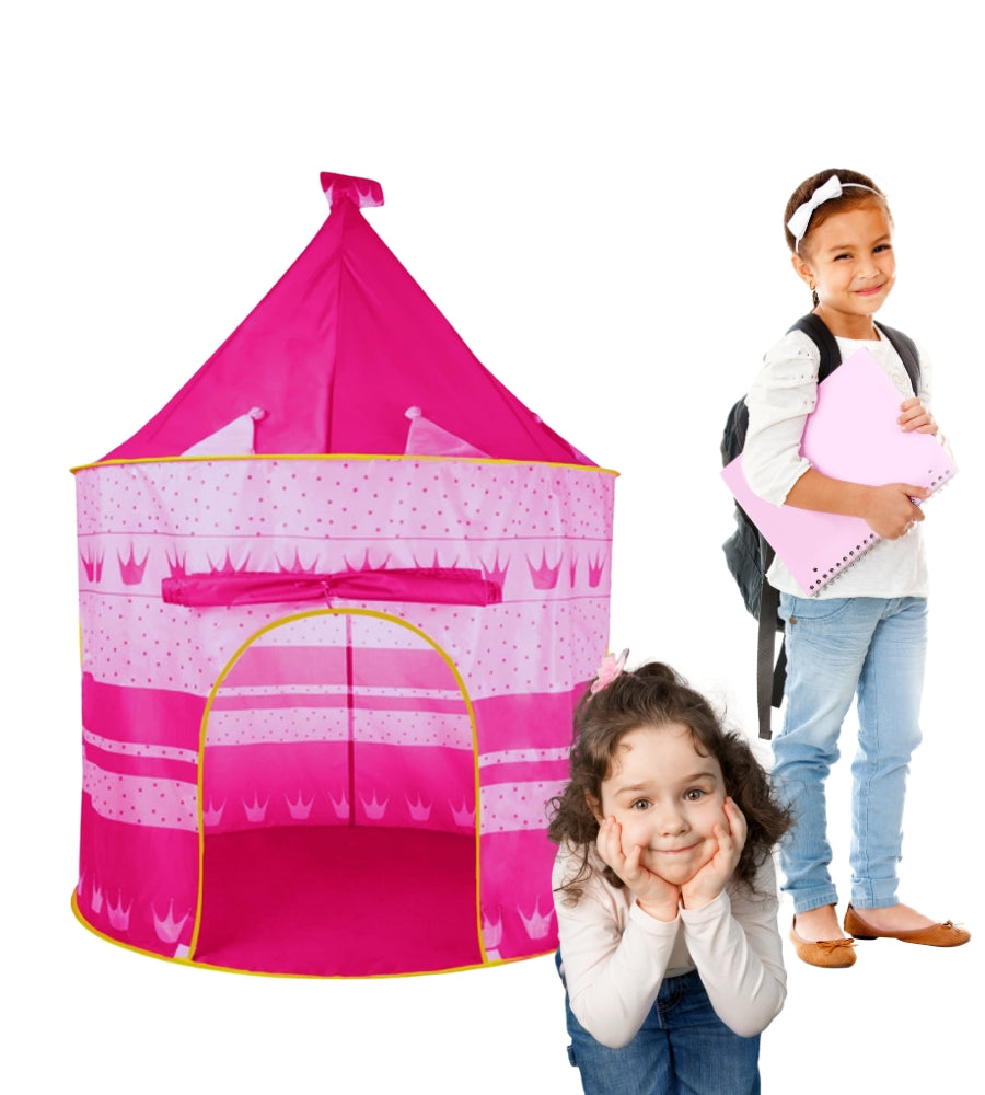 Tenda da Gioco Bambina Palazzo Principesse Rosa Casa Giardino 135 x 105 cm