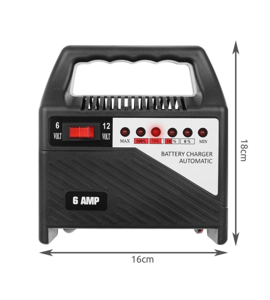 Caricabatteria Auto Moto Mantenitore 6A Carica Professionale 6 - 12V Portatile
