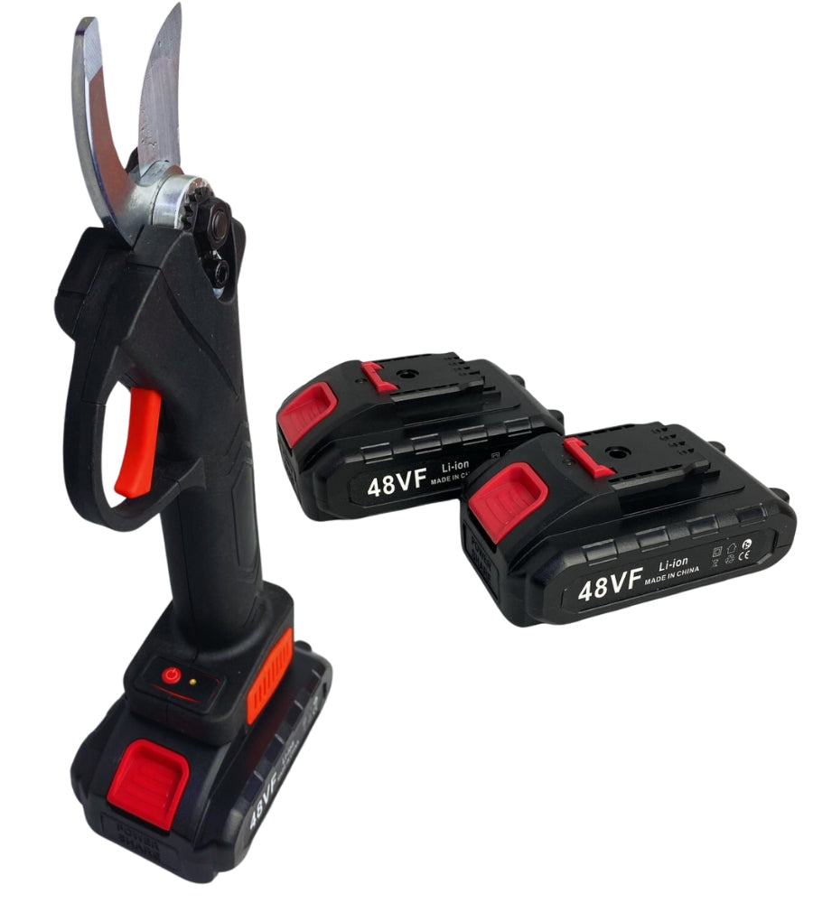 Forbice da Potatura Doppia Batteria 48V Cesoia Elettrica da Potatura Taglio 30mm