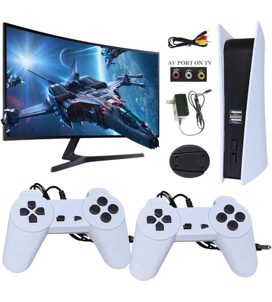 Console Game Station 5 con 200 Giochi Videogioco Retro' 2 Controller Cablati