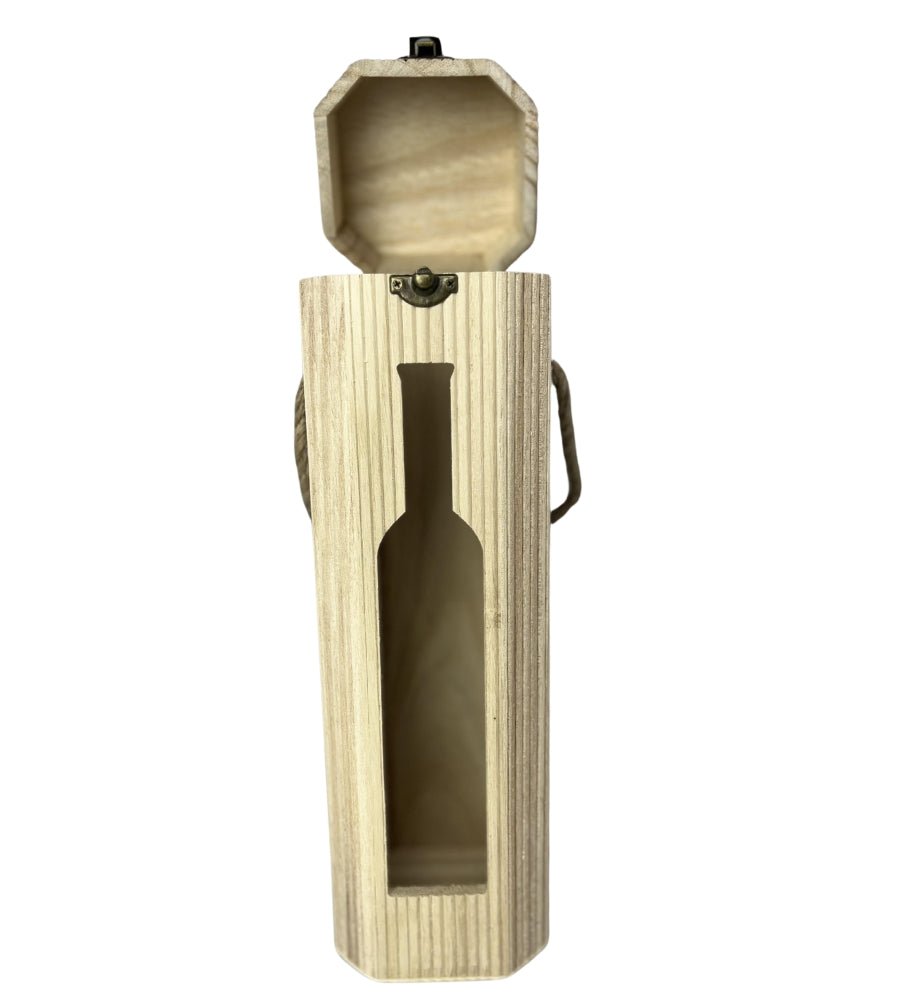 Cassetta Portabottiglie in Legno Verticale Scatola Bottiglie Vino Decoupage