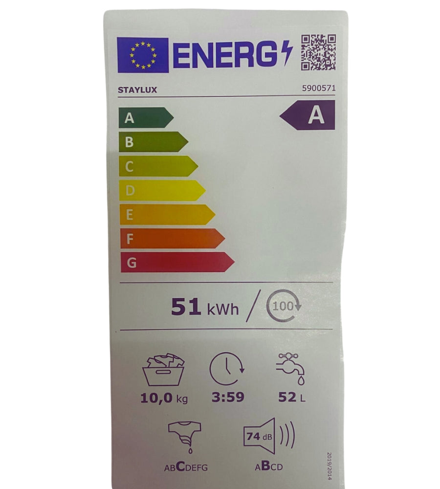 Lavatrice 10 Kg Carica Frontale Inverter Classe A Centrifuga 1200G Spessore 59cm