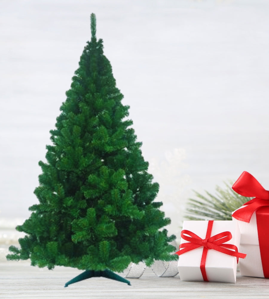 Albero di Natale 150 cm Folto Verde Artificiale 230 Punte Ø 67 cm Realistico
