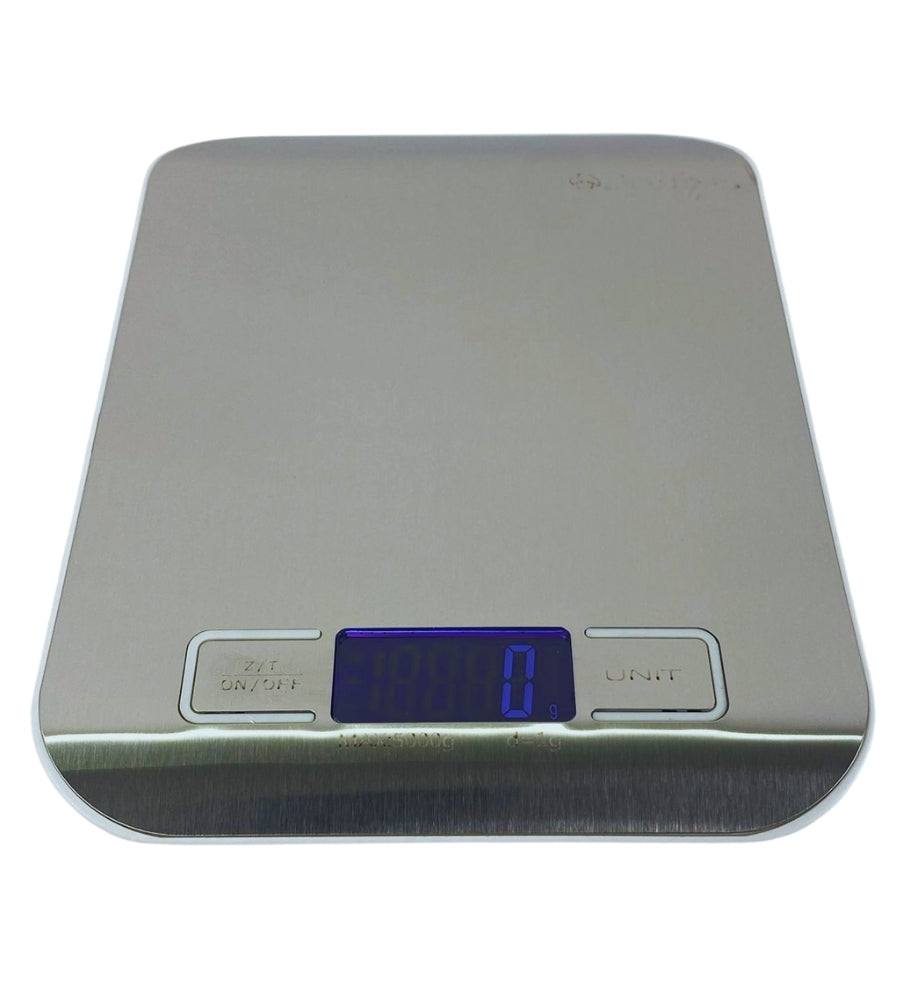 Bilancia da Cucina Digirtale Acciaio Inox Display LCD 0,1- 5Kg Tara Peso Preciso