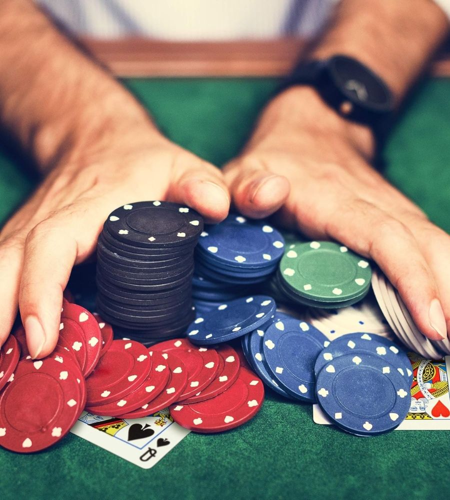 200 Fiches da Poker Tappeto Carte Dealer Gettoni Texas Holdem Black Jack