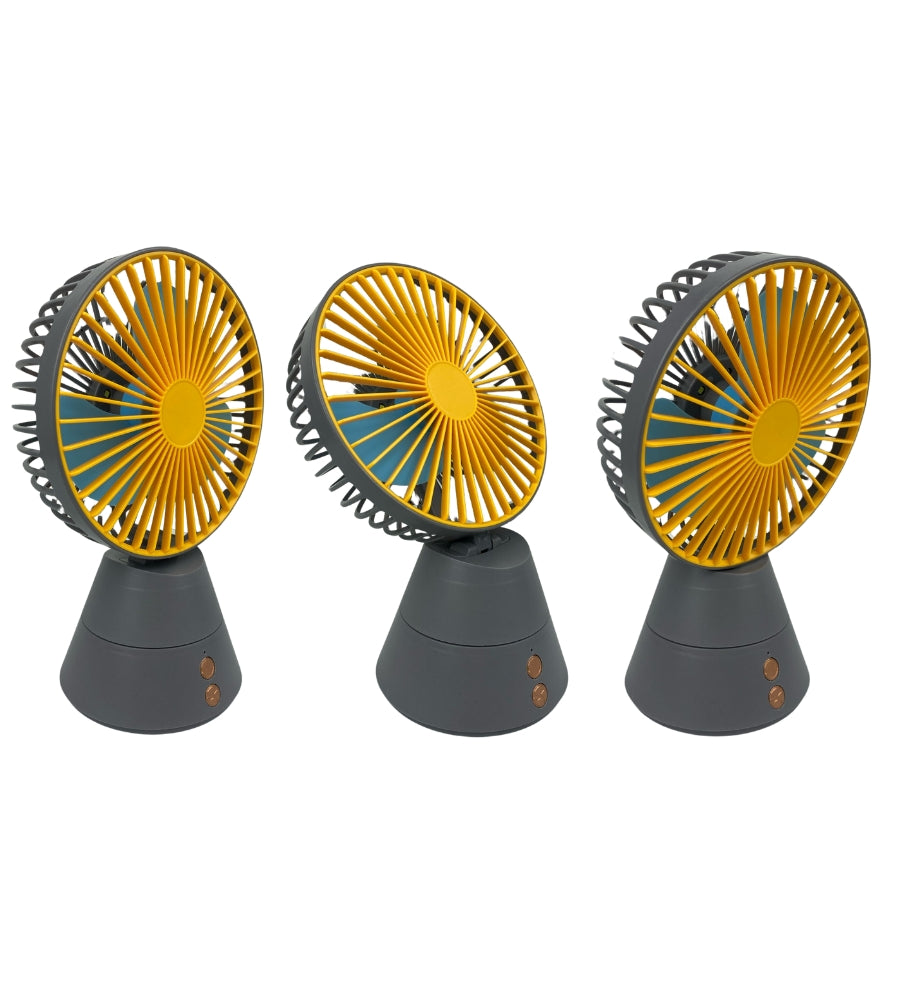 Mini Ventilatore da Tavolo Portatile con Batteria Ricaricabile Luce Led usb