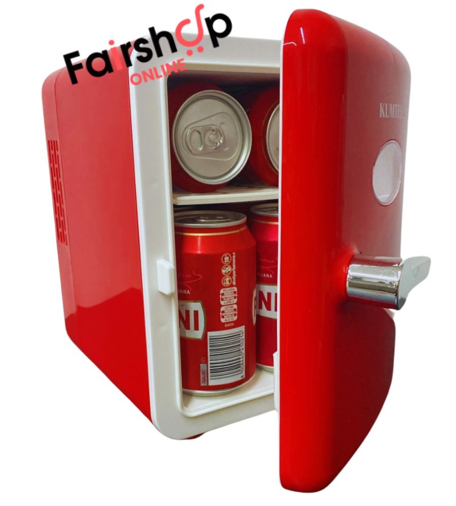 Mini Frigo Portatile Frigorifero Mini Bar da Camera 4L 220V Maniglia Vintage