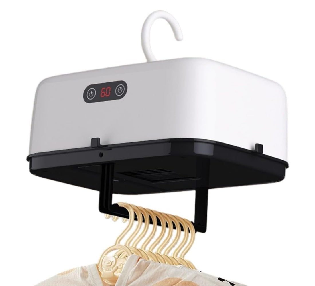 Asciugabiancheria Box Asciugatrice Elettrica Portatile Pieghevole con Timer 600W