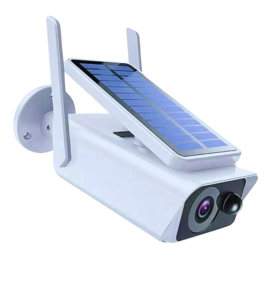 Telecamera da Esterno WIFI con Pannello Solare IP CAM ICSEE Sensore PIR IR LED
