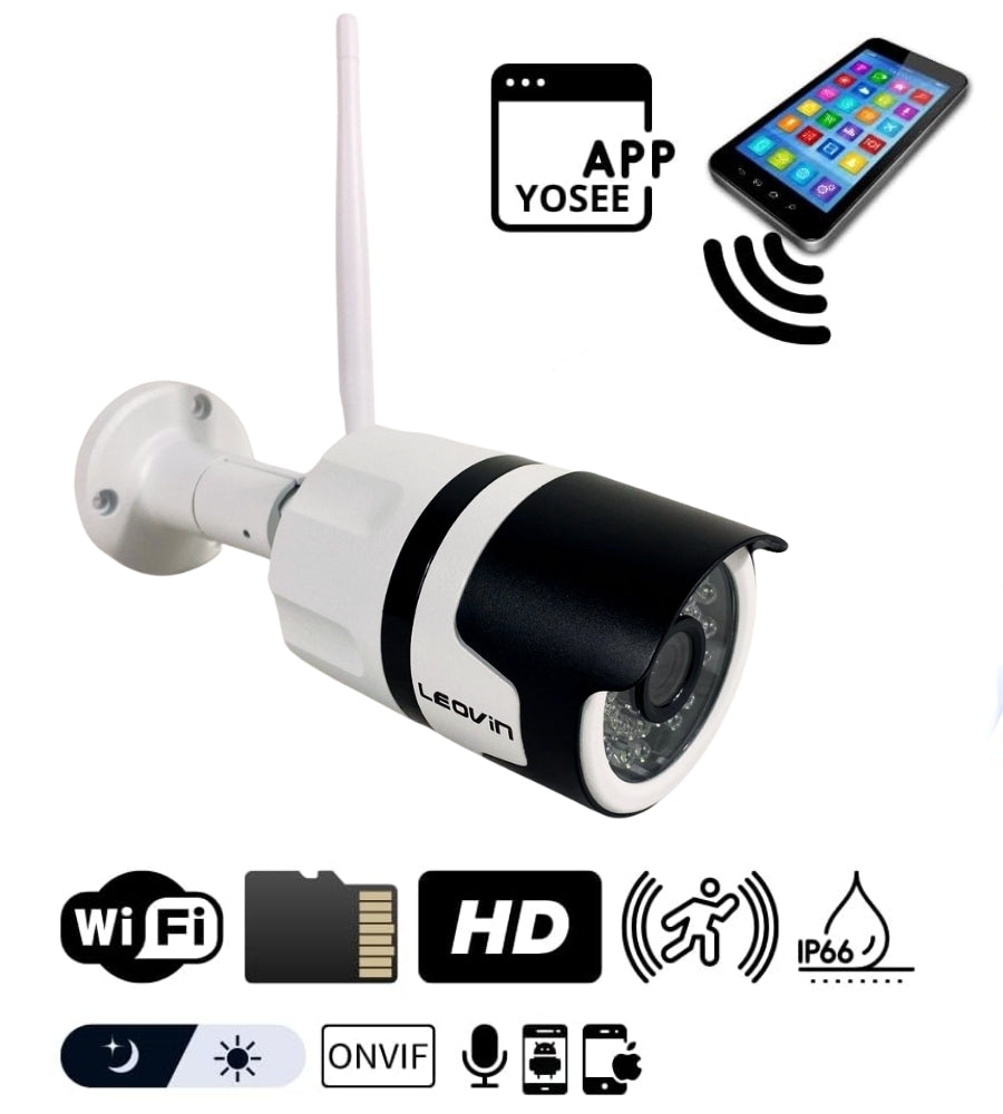 Telecamera IP Cam P2P WiFi SD Esterna Notturna Sorveglianza Smart App YOOSEE 1A