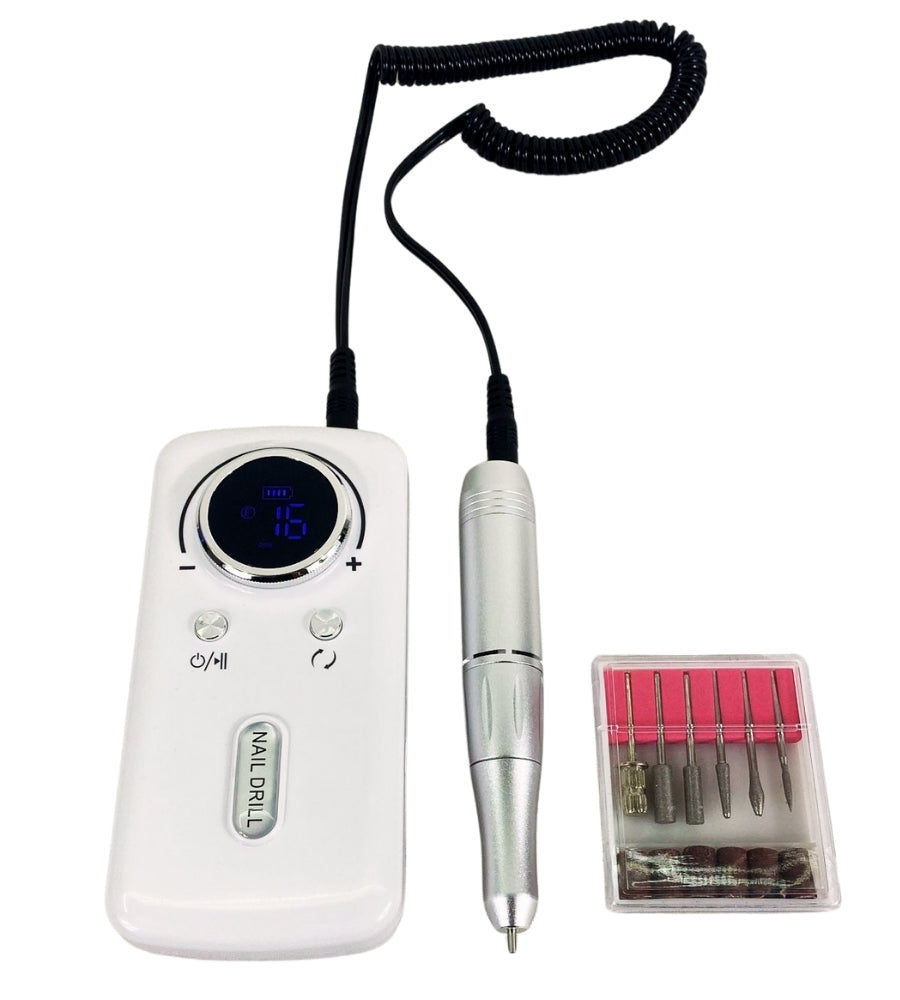 Fresa per Unghie Batteria USB Professionale 45000 RPM Lima Elettrica per Unghie