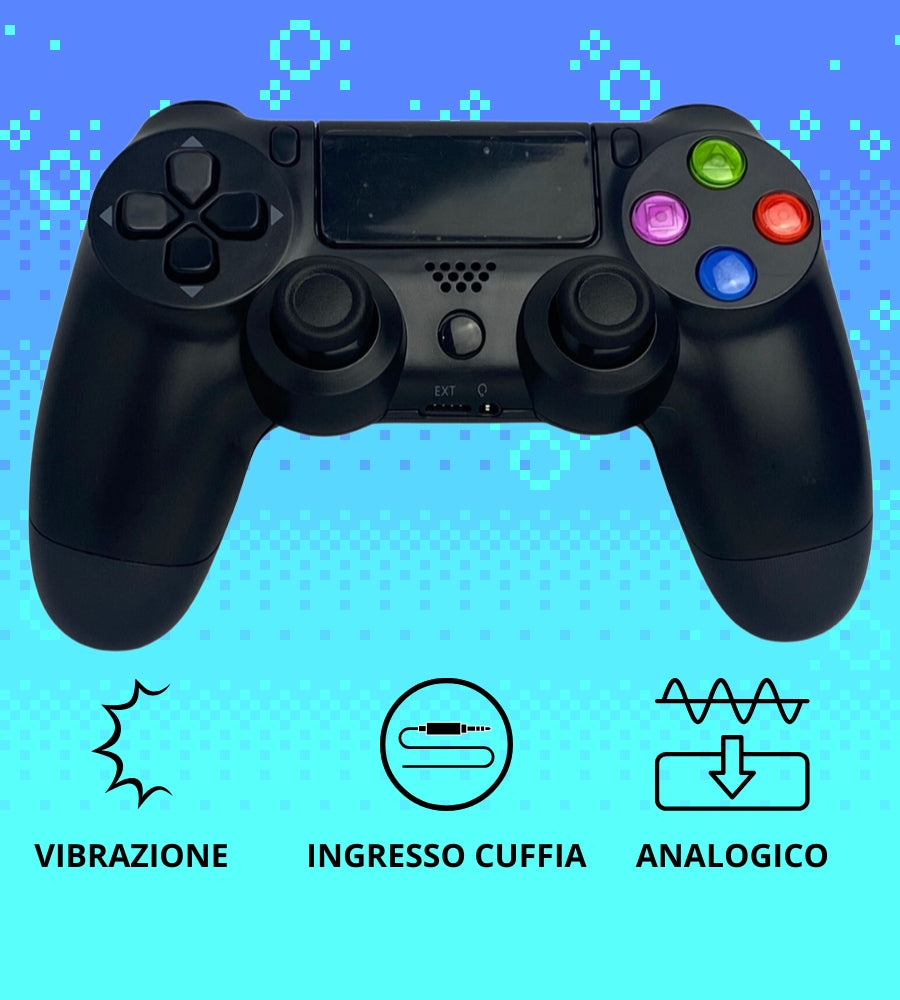 Controller Wireless Compatibile Plays 4 Gamepad Dual S. Vibrazione Joypad
