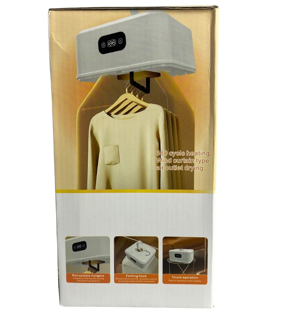 Asciugabiancheria Box Asciugatrice Elettrica Portatile Pieghevole con Timer 600W