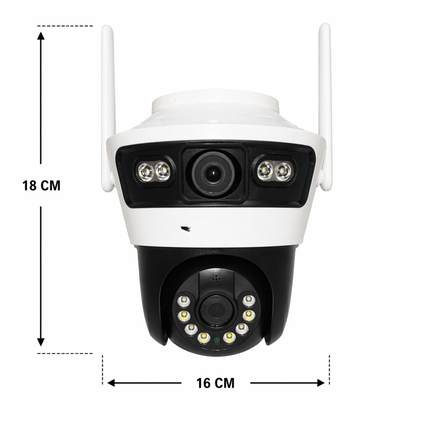Telecamera wifi doppio obiettivo esterna senza fili hd notturna allarme sicurezza casa