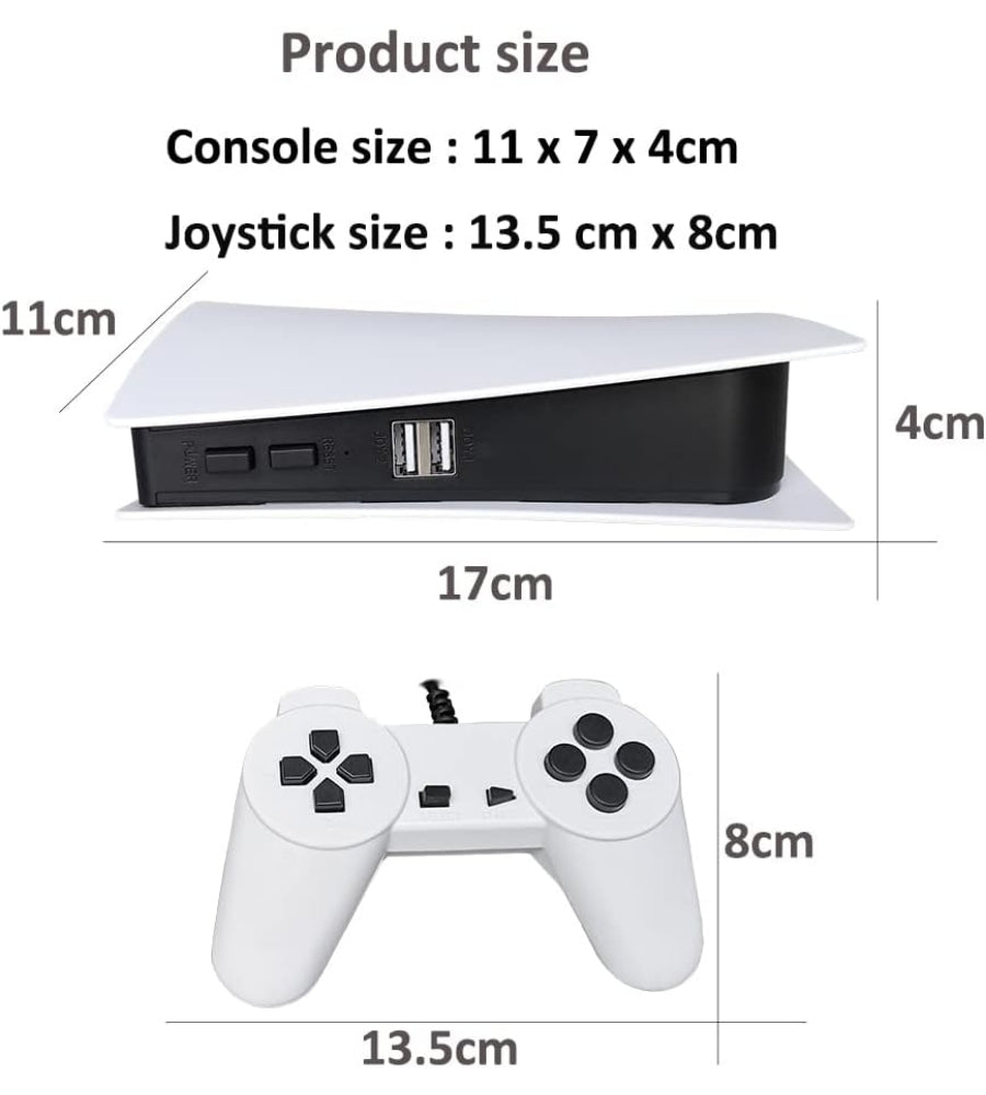 Console Game Station 5 con 200 Giochi Videogioco Retro' 2 Controller Cablati
