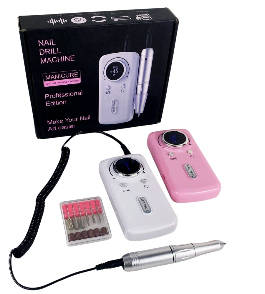 Fresa per Unghie Batteria USB Professionale 45000 RPM Lima Elettrica per Unghie