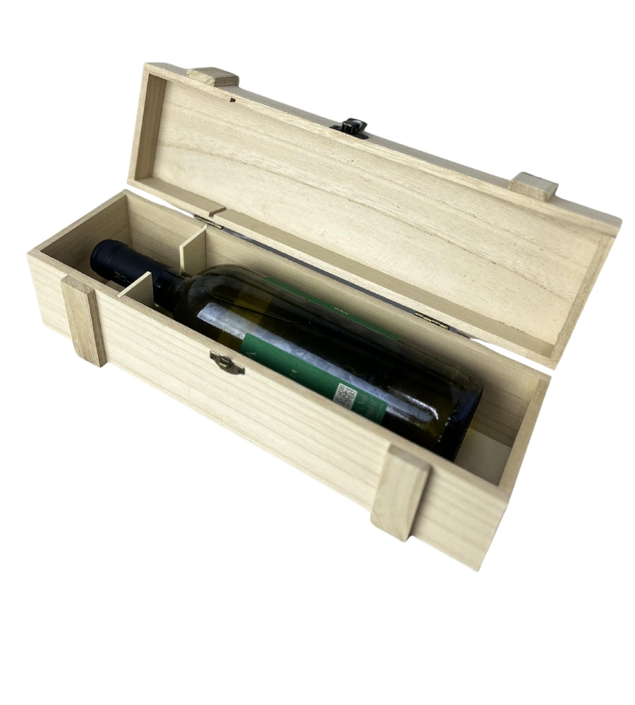 Cassetta Portabottiglie in Legno Rettangolare Scatola Bottiglie Vino Decoupage