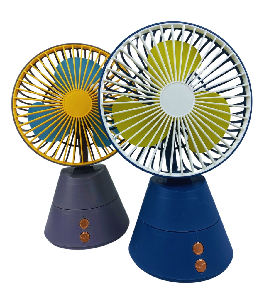 Mini Ventilatore da Tavolo Portatile con Batteria Ricaricabile Luce Led usb