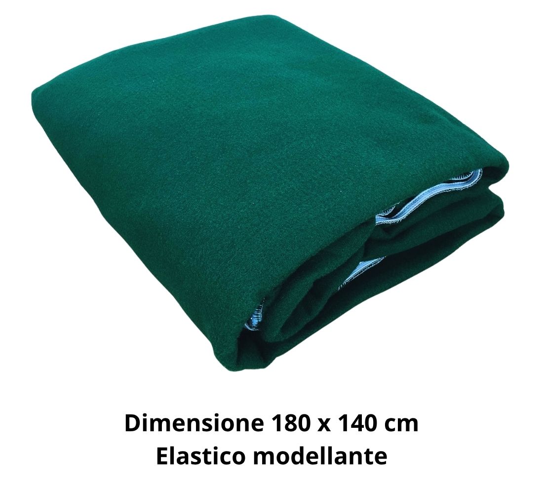 Copritavolo da Gioco Panno Verde con Elastico Tappeto Tavolo Poker 180 x 140 cm