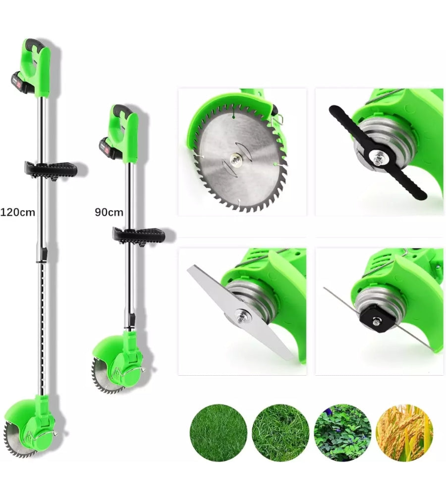 Decespugliatore a Batteria Tagliabordi Tagliaerba Elettrico 600W 2 Batterie