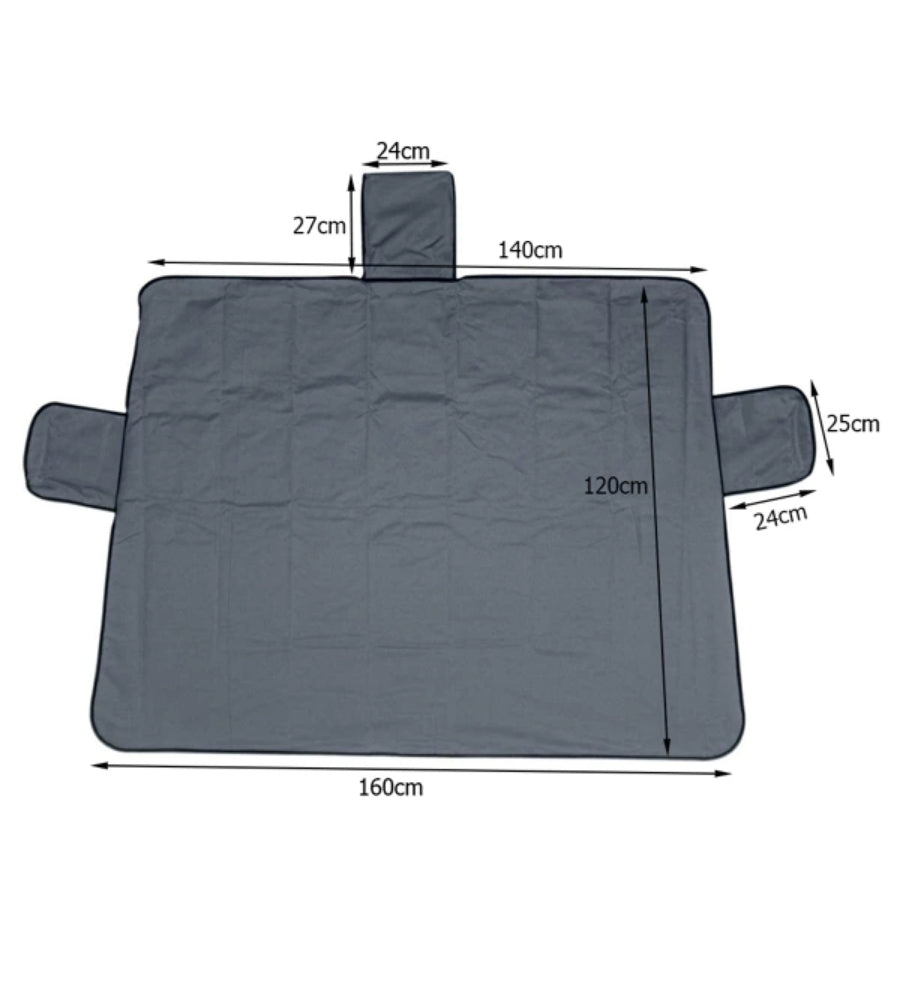 Telo Copri Parabrezza Auto Magnetico Antigelo Parasole Double Face 160x120 cm