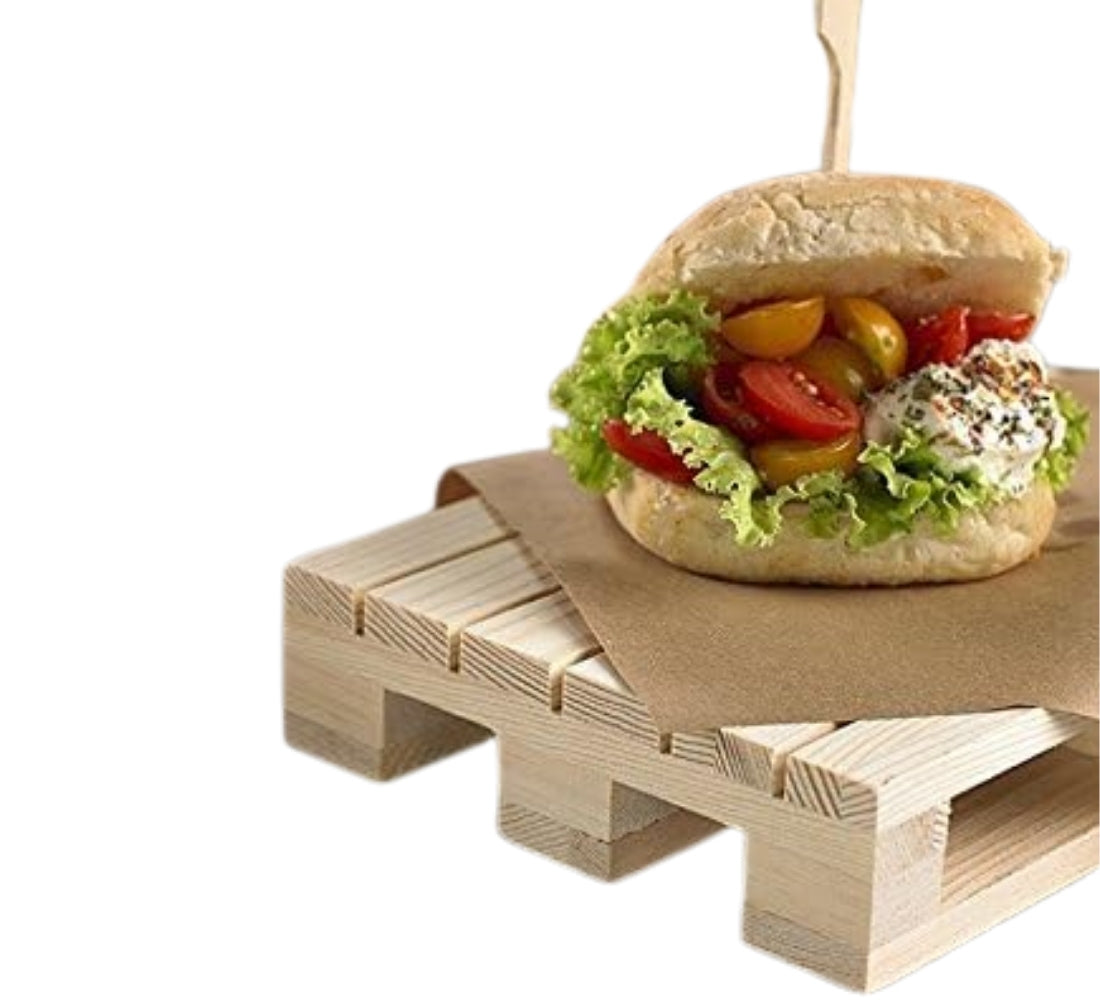 Fair Set 3 pz Vassoio in Legno Forma Pedana per Antipasti 18 x 12 cm