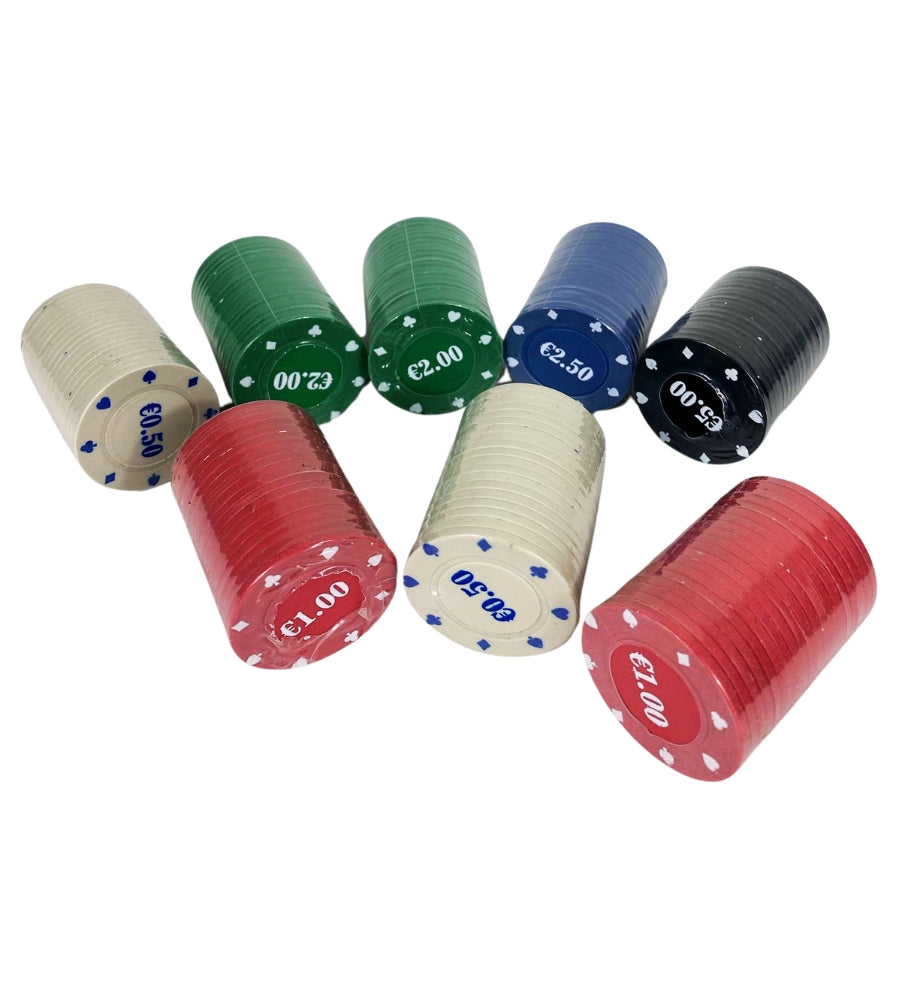 Fair Set Poker in Astuccio con Cerniera Portatile 150 fiches Carte e Tappeto Incluso