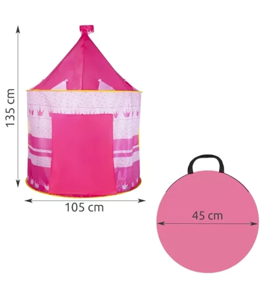 Tenda da Gioco Bambina Palazzo Principesse Rosa Casa Giardino 135 x 105 cm