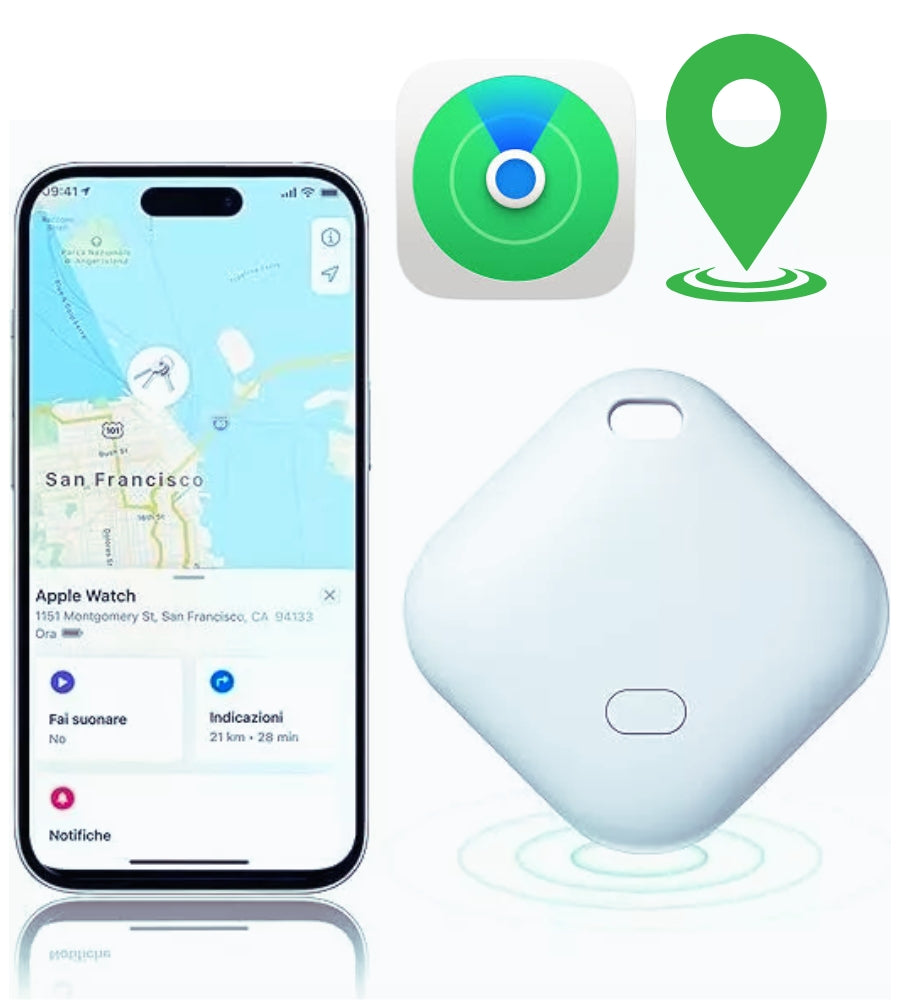 Localizzatore GPS World TAG Bluetooth Tracker Wireless Key Finder IOS Find My
