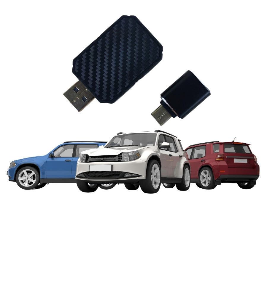 Adattatore Auto 2 in 1 Wireless CarPlay Android Plug & Play USB iPhone + Type-C