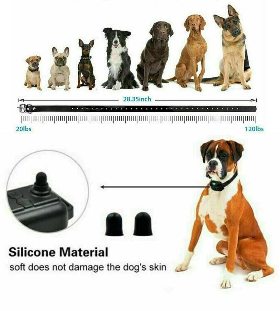 Collare Addestramento Cani 800M Telecomando Impermeabile Scossa Elettrico LCD