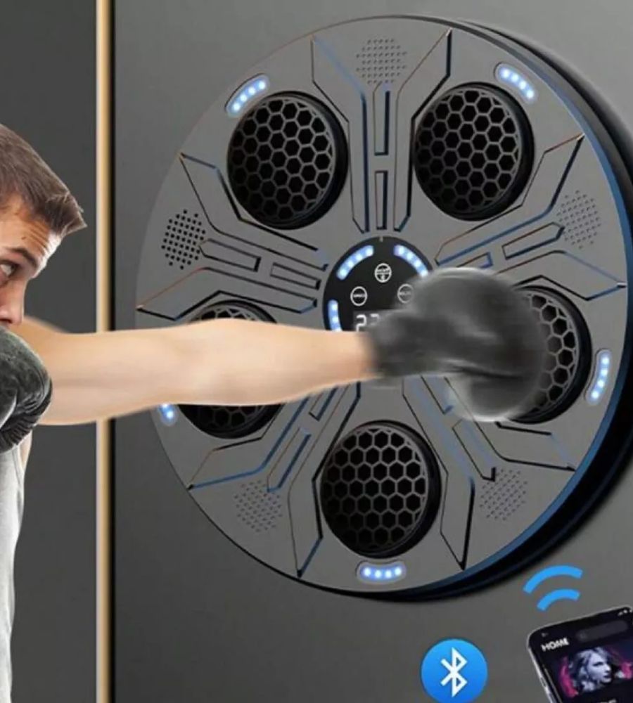 Macchina da Boxe Ritmo Musicale Bluetooth Boxing Machine con Guantoni Pugilato