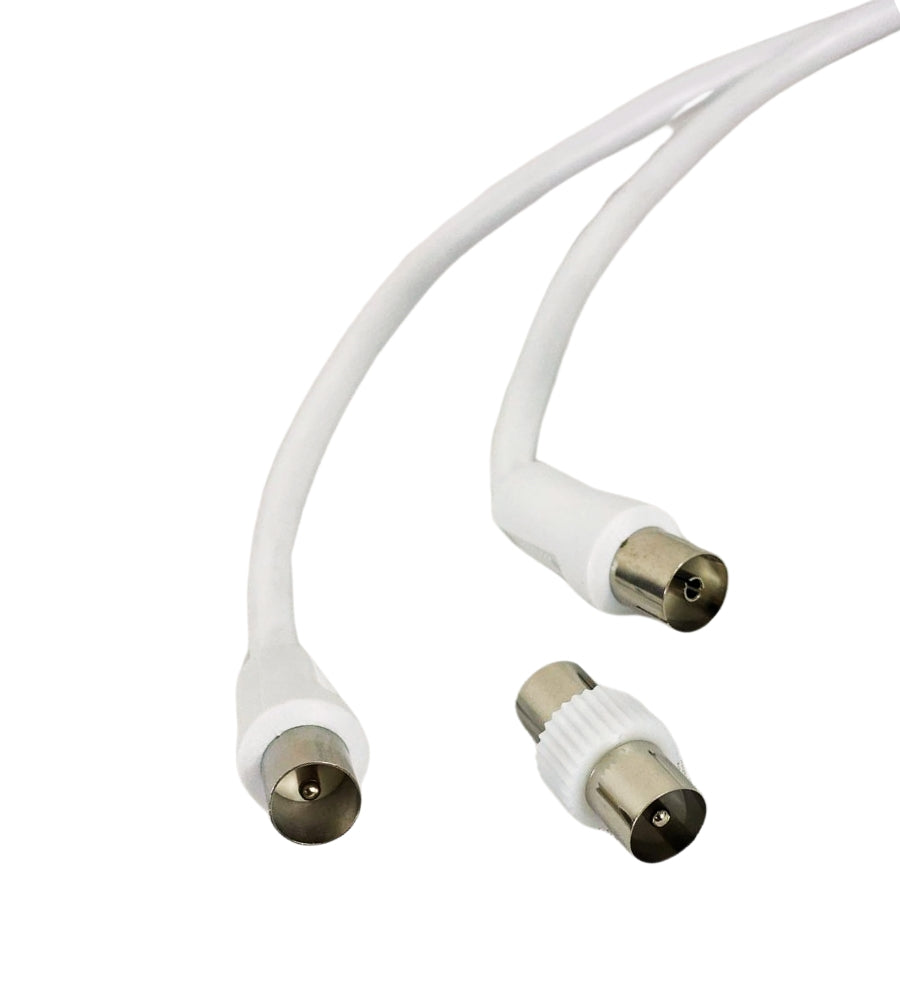 Cavo Antenna TV da 2 metri Maschio Femmina Schermato Coassiale Adattatore M/M