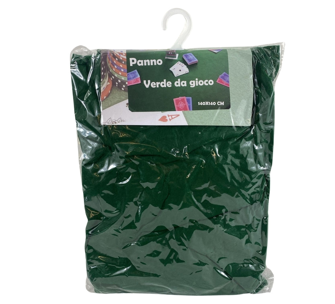 Copritavolo da Gioco Panno Verde con Elastico Tappeto Tavolo Poker 140 x 140 cm