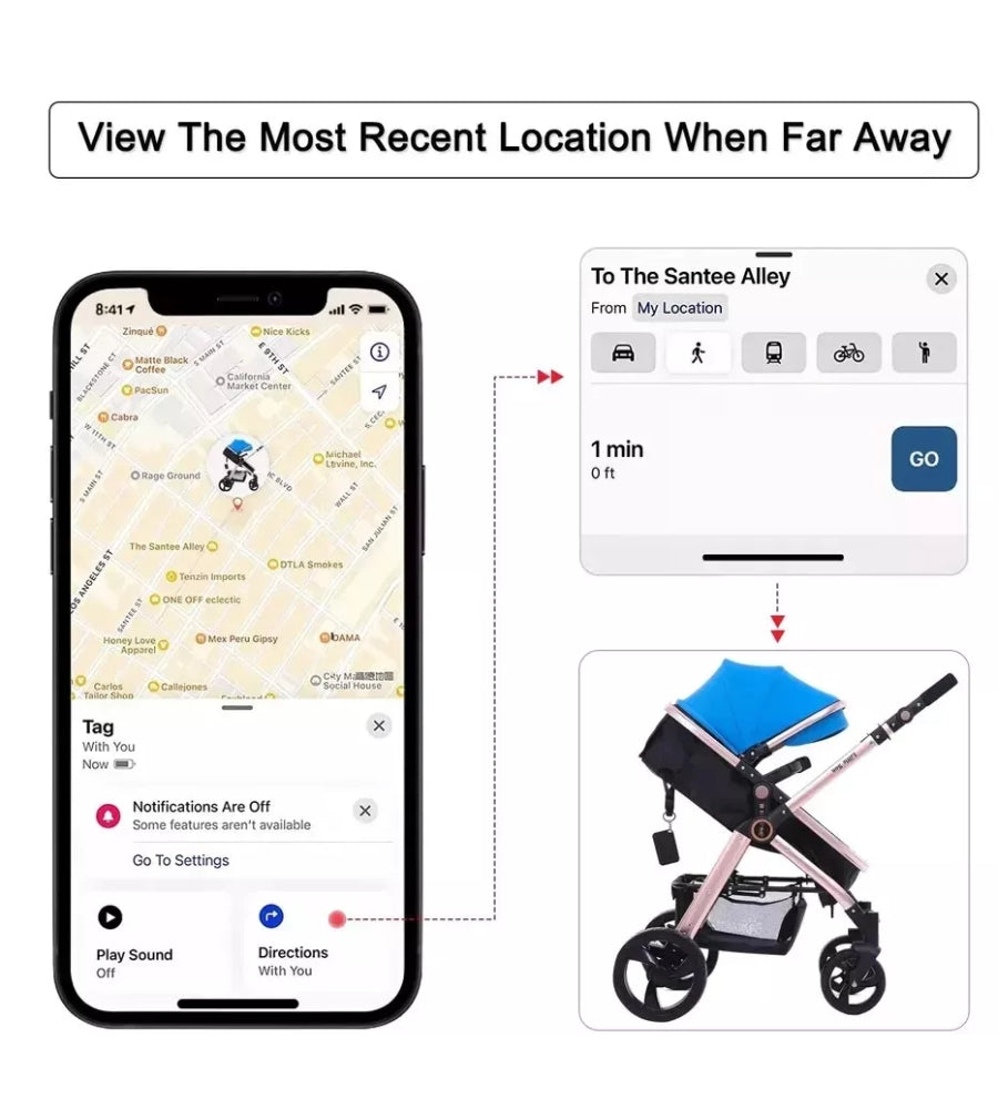 Localizzatore GPS World TAG Bluetooth Tracker Wireless Key Finder IOS Find My