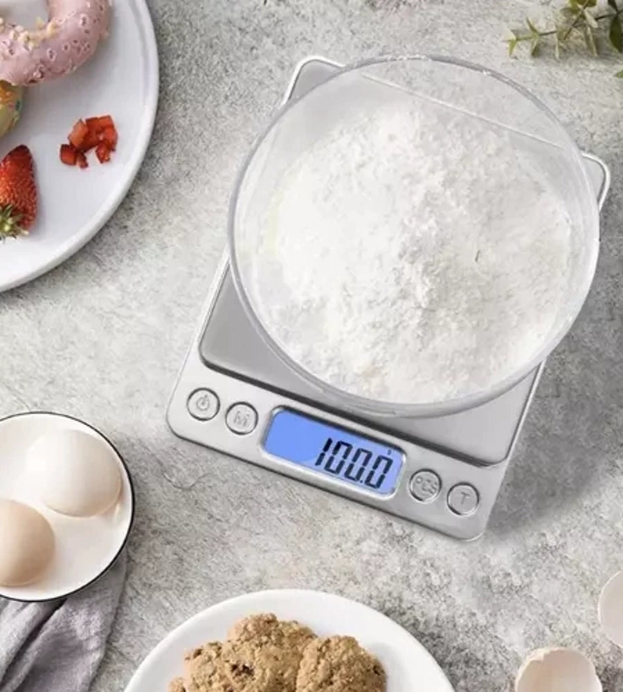 Bilancia Digitale di Precisione Bilancino Acciaio 0,1/ 3 kg Lcd Funzione Tara