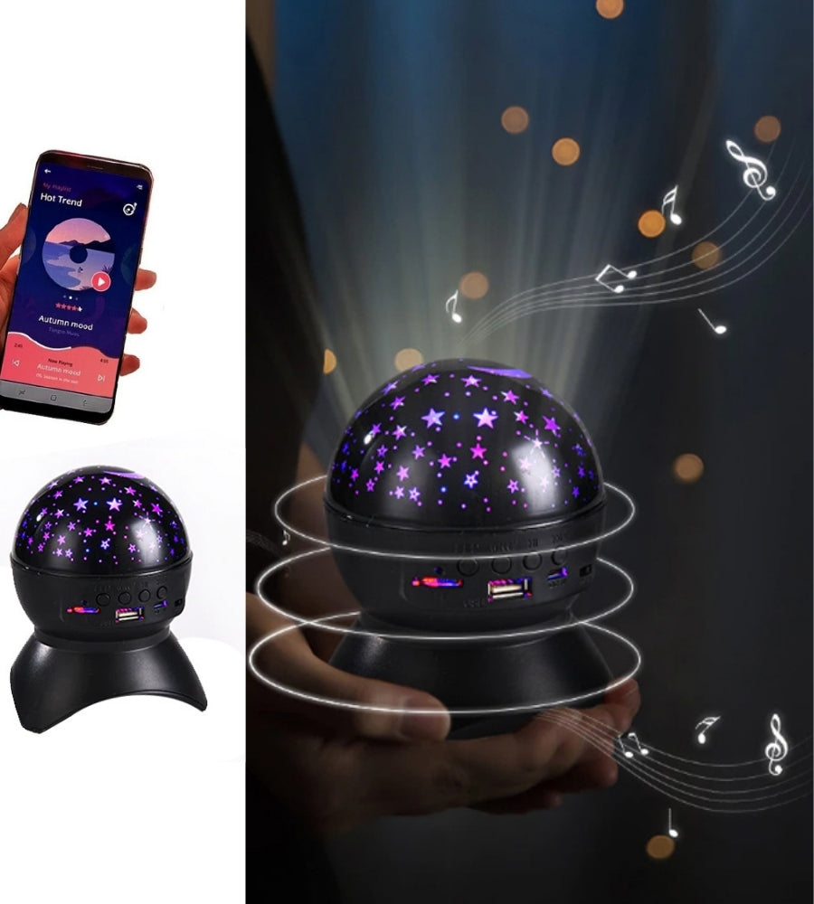 Lampada Proiettore di Stelle LED con Speaker Cassa Bluetooth USB
