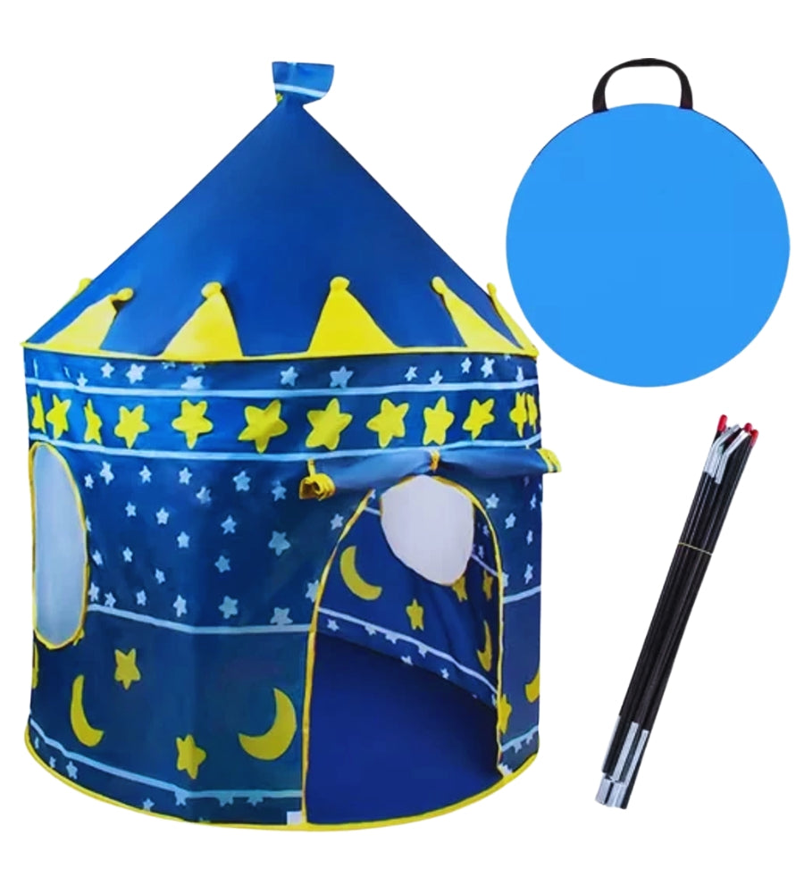 Tenda da Gioco Bambino Palazzo Blu Castello Magia Casa Giardino 135 x 105 cm