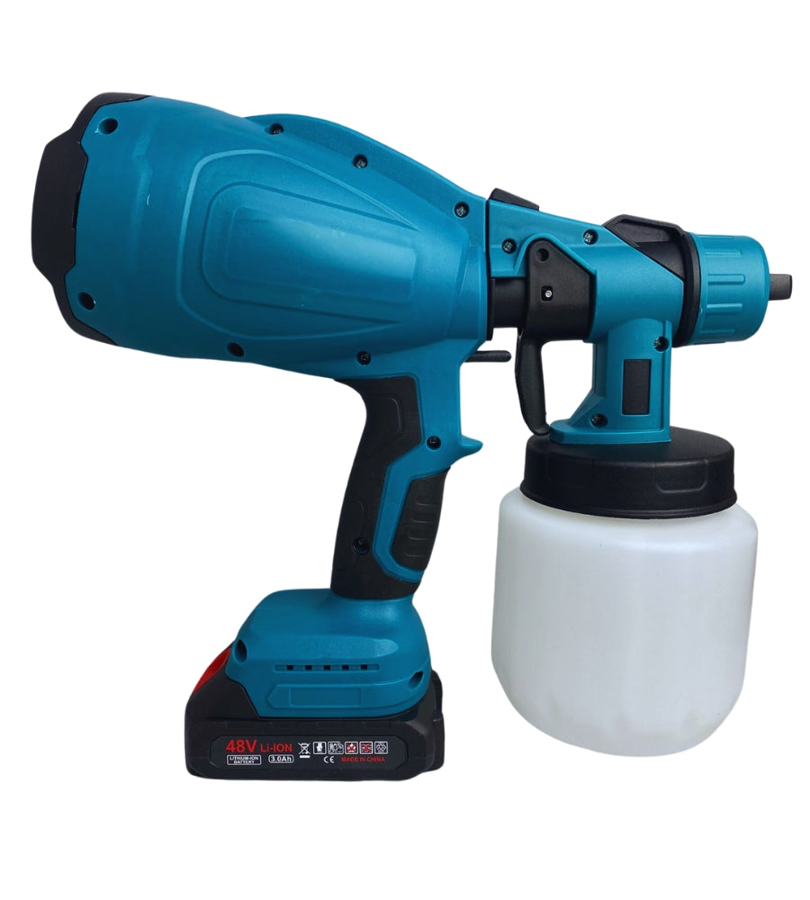 Pistola a Spruzzo Elettrica per Vernice Doppia Batteria 48V Serbatoio 800ML