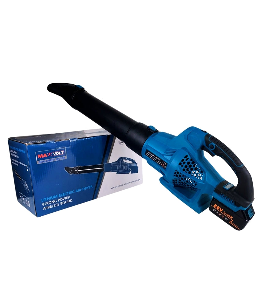 Soffiatore a Batteria Potente 6 Velocita' 2 Batterie Foglie Giardino Campeggio