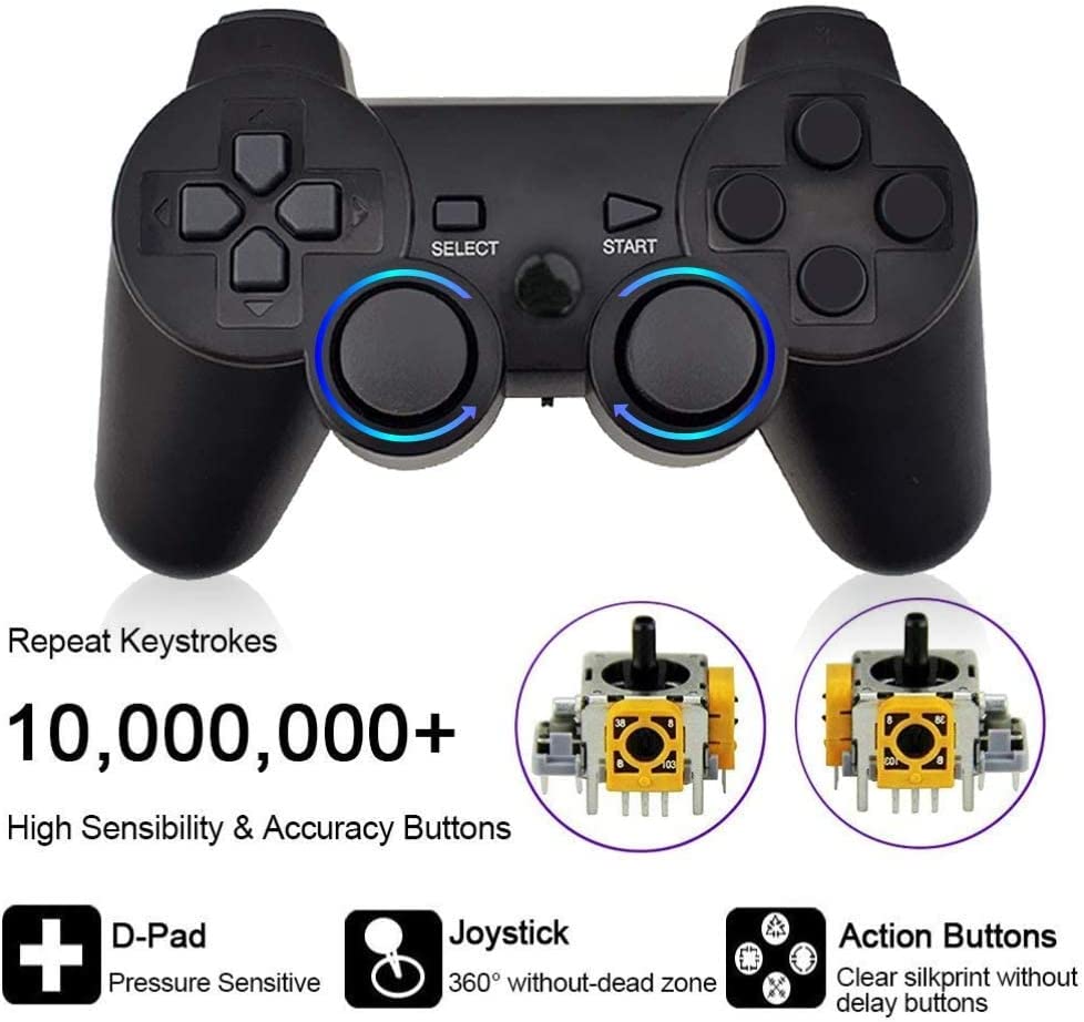 2 Controller wireless Compatibili Plays3 BT Game Joystick Analogico Gamepad P3
