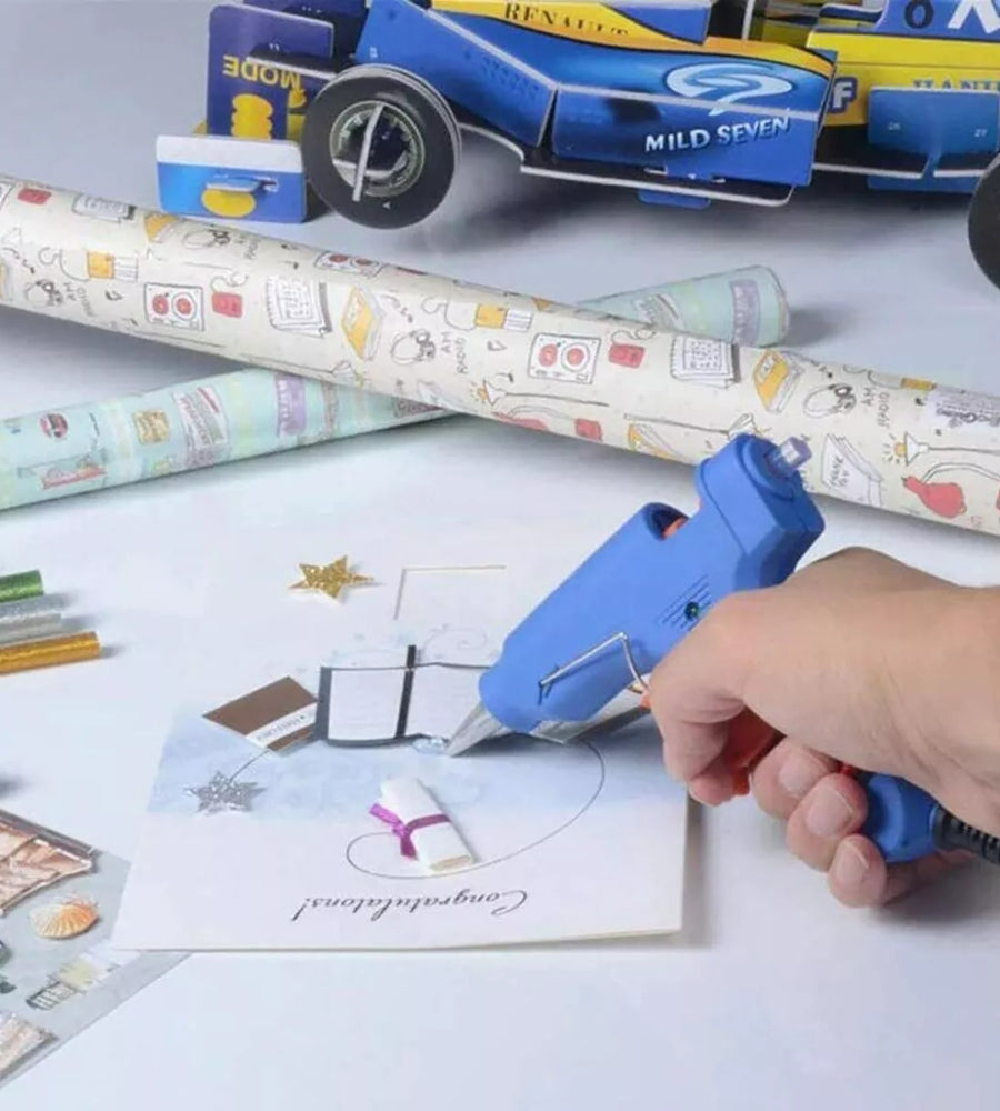 Pistola Elettrica per Colla a Caldo Silicone 20W Mini Portatile Termocollante